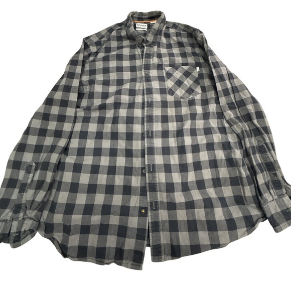 Timberland Other - Timberland check shirt Men's size 2XL gray/black button-down long-sleeve